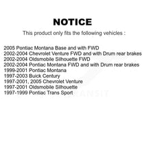 Load image into Gallery viewer, Front Rear Disc Brake Rotor Ceramic Pad Drum Kit (7Pc) For Pontiac Montana Buick