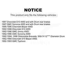 Charger l'image dans la galerie, Front Rear Brake Rotor Ceramic Pad &amp; Drum Kit (7Pc) For Chevrolet S10 GMC Sonoma