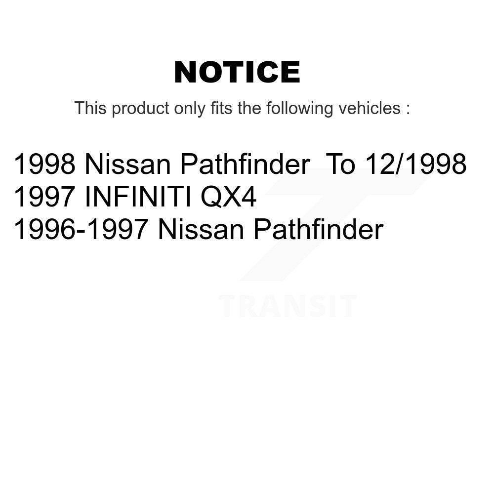 Front Rear Brake Rotor Ceramic Pad Drum Kit (7Pc) For Nissan Pathfinder INFINITI