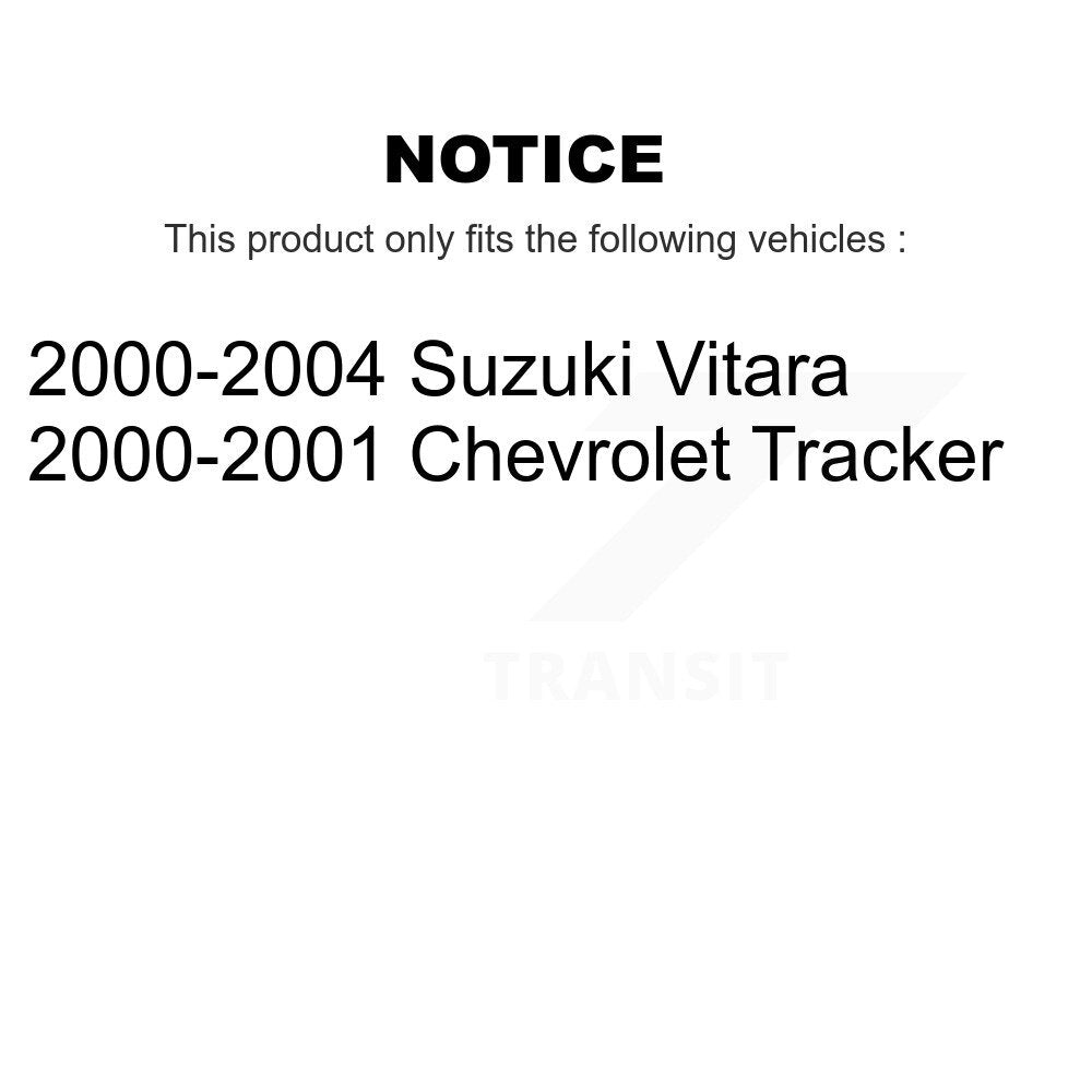 Front Rear Brake Rotor Ceramic Pad & Drum Kit (7Pc) For Chevrolet Tracker Suzuki