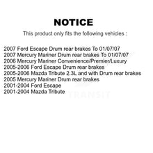 Charger l'image dans la galerie, Front Rear Brake Rotors Ceramic Pad Drum Kit (7Pc) For Ford Escape Mazda Tribute