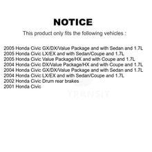 Charger l'image dans la galerie, Front Rear Disc Brake Rotors Ceramic Pads And Drum Kit (7Pc) For Honda Civic