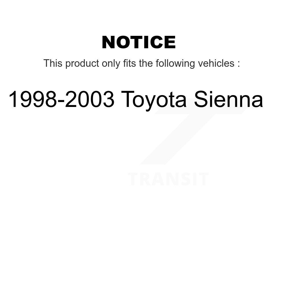 Front Rear Disc Brake Rotor Ceramic Pad And Drum Kit For 1998-2003 Toyota Sienna