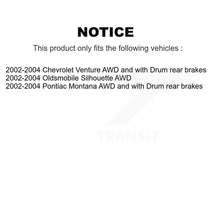 Charger l'image dans la galerie, Front Rear Disc Brake Rotor Ceramic Pad &amp; Drum Kit For Pontiac Montana Chevrolet