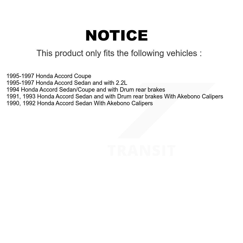 Front Rear Disc Brake Rotors Ceramic Pads And Drum Kit For Honda Accord