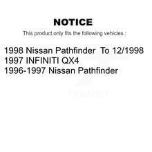 Charger l'image dans la galerie, Front Rear Brake Rotor Ceramic Pad &amp; Drum Kit For Nissan Pathfinder INFINITI QX4