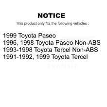 Charger l'image dans la galerie, Front Rear Disc Brake Rotors Ceramic Pads And Drum Kit For Toyota Tercel Paseo