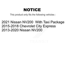 Load image into Gallery viewer, Front Rear Disc Brake Rotor Ceramic Pad Drum Kit For Nissan NV200 Chevrolet City