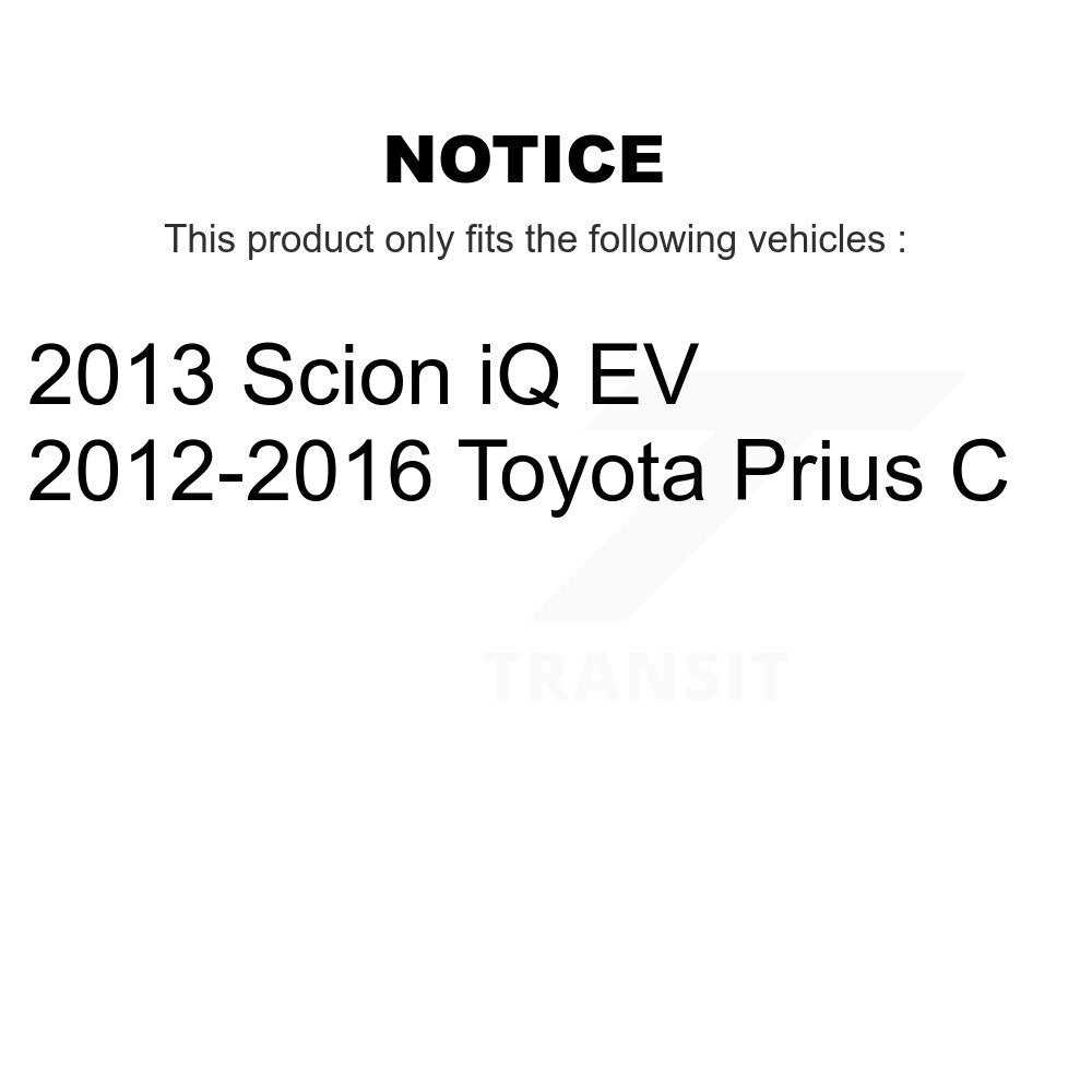 Front Rear Disc Brake Rotor Ceramic Pad And Drum Kit For Toyota Prius C Scion iQ
