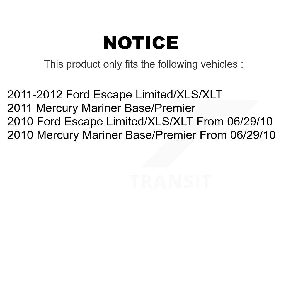 Front Rear Disc Brake Rotor Ceramic Pad Drum Kit For Ford Escape Mercury Mariner
