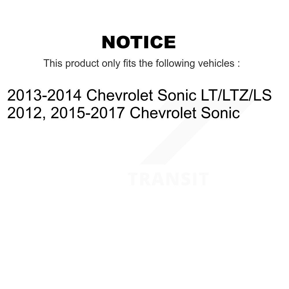 Front Rear Disc Brake Rotors Ceramic Pads And Drum Kit For Chevrolet Sonic