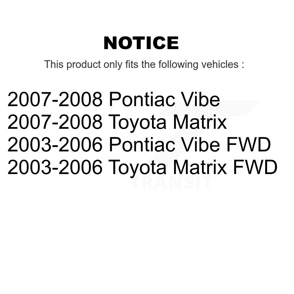 Front Rear Disc Brake Rotors Ceramic Pad Drum Kit For Toyota Matrix Pontiac Vibe