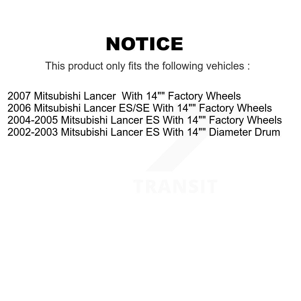 Front Rear Disc Brake Rotors Ceramic Pads And Drum Kit For Mitsubishi Lancer