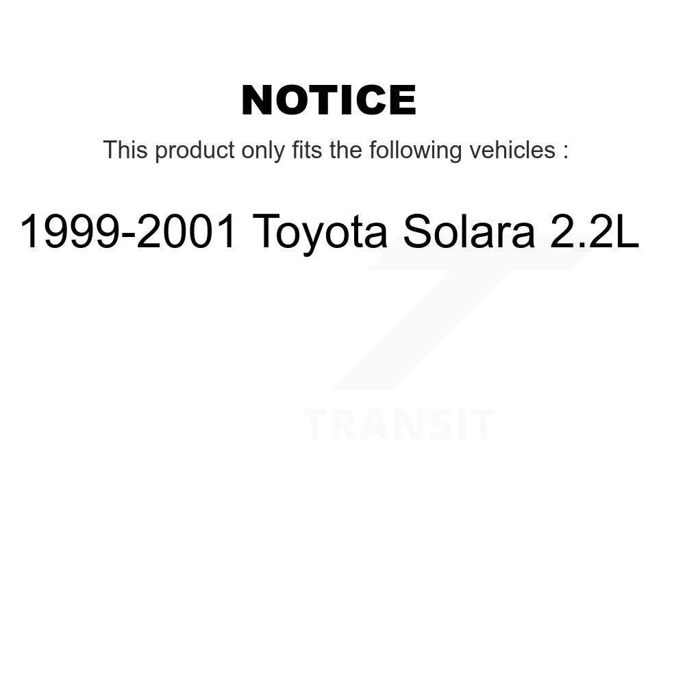 Front Rear Brake Rotor Ceramic Pad And Drum Kit For 1999-2001 Toyota Solara 2.2L