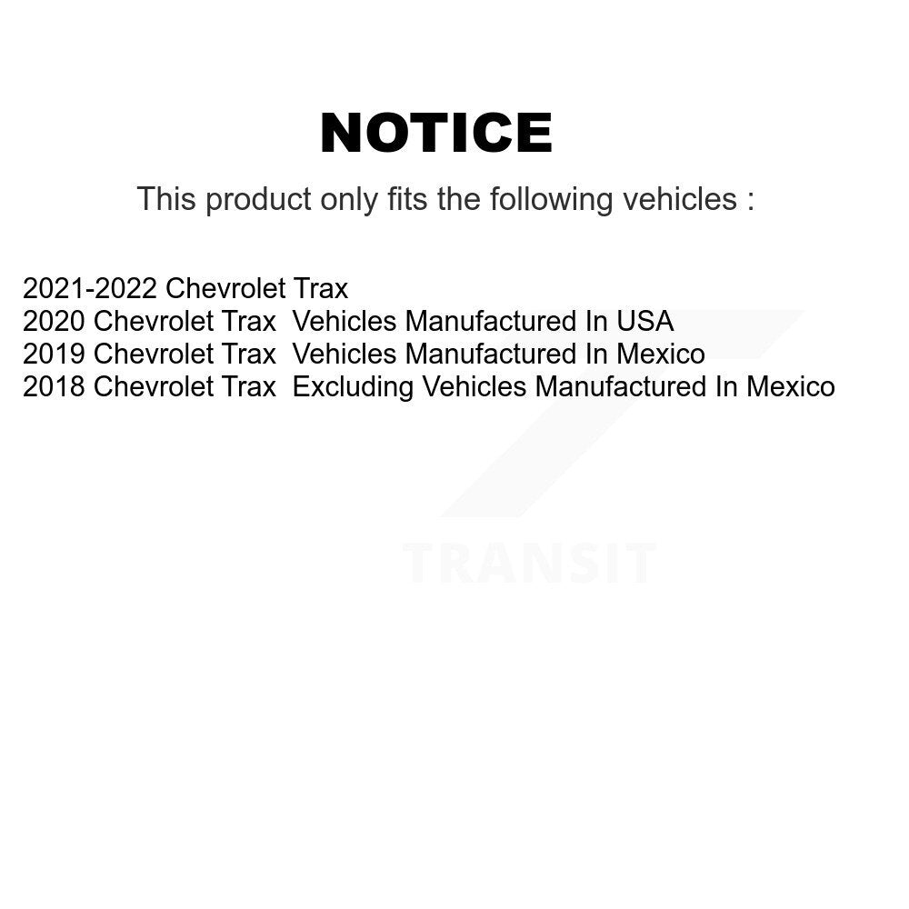 Front Rear Disc Brake Rotors Ceramic Pads And Drum Kit For Chevrolet Trax