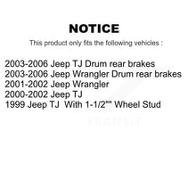 Load image into Gallery viewer, Front Rear Disc Brake Rotors Ceramic Pads And Drum Kit For Jeep Wrangler TJ