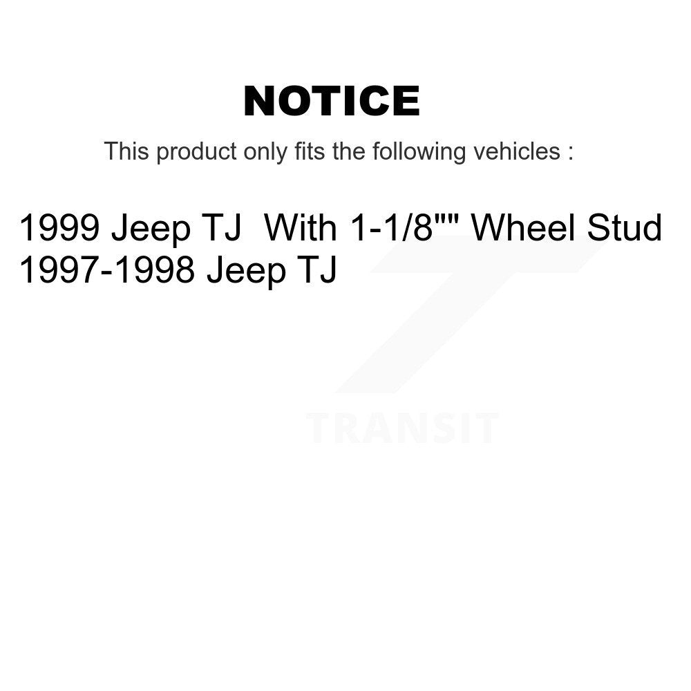 Front Rear Disc Brake Rotors Ceramic Pads And Drum Kit For Jeep TJ