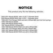 Load image into Gallery viewer, Front Brake Rotors Ceramic Pad Kit For Ford Ranger Mazda B2500 B2300 B3000 B4000