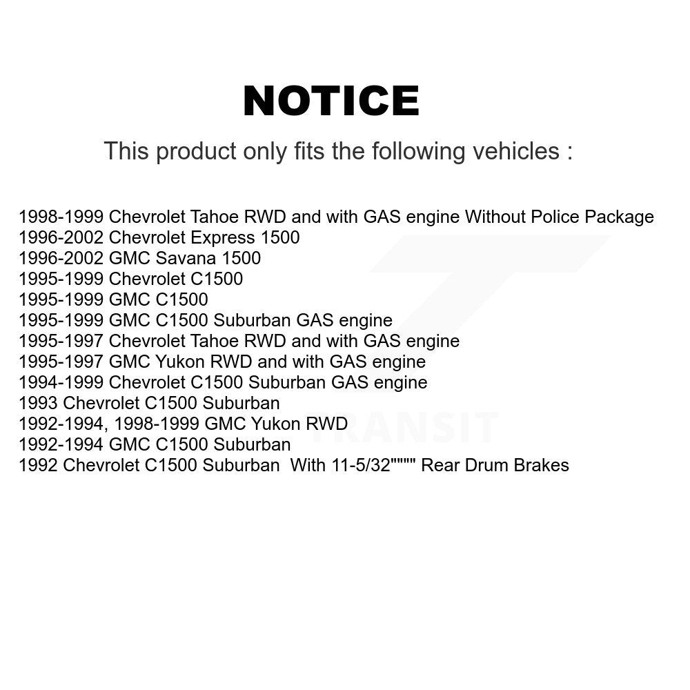 Front Brake Rotor & Ceramic Pad Kit For Chevrolet C1500 GMC Tahoe Suburban Yukon