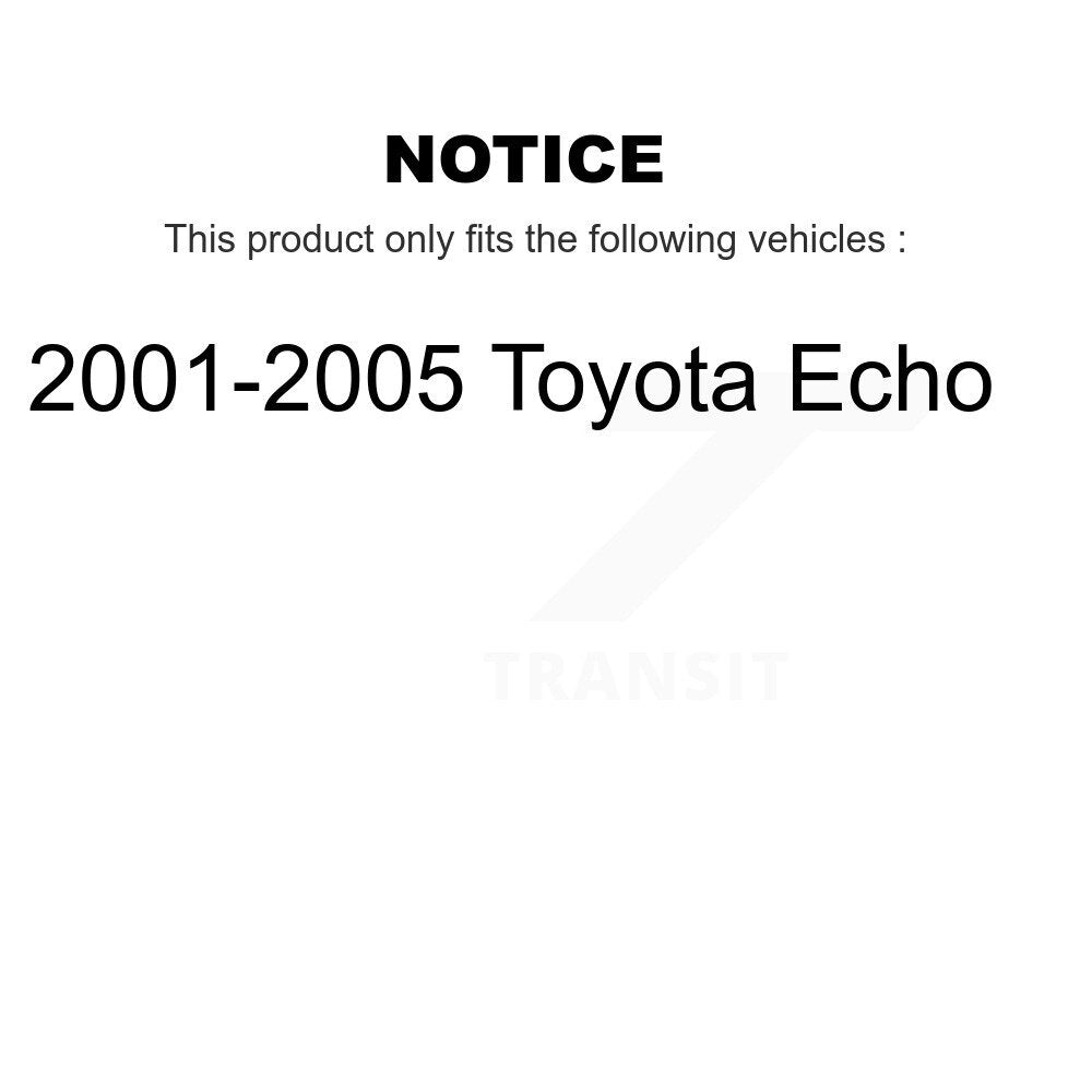 Kit de tambour à plaquettes en céramique, Rotor de frein à disque avant et arrière (9 pièces) pour Toyota Echo 2001 – 2005 