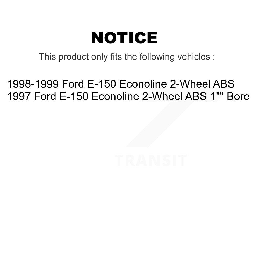 Front Rear Disc Brake Rotors Ceramic Pad Drum Kit (9Pc) For Ford E-150 Econoline