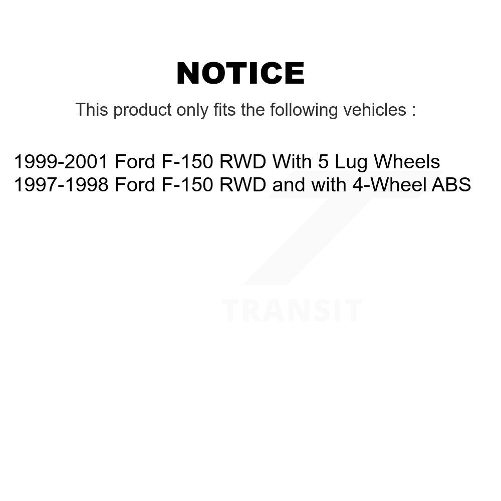 Rotors de frein à disque avant et arrière, plaquettes en céramique et Kit de tambour (9 pièces) pour Ford F-150 