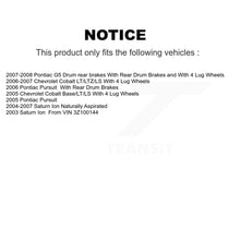 Charger l'image dans la galerie, Front Rear Brake Rotor Ceramic Pad Drum Kit (9Pc) For Chevrolet Cobalt Saturn G5