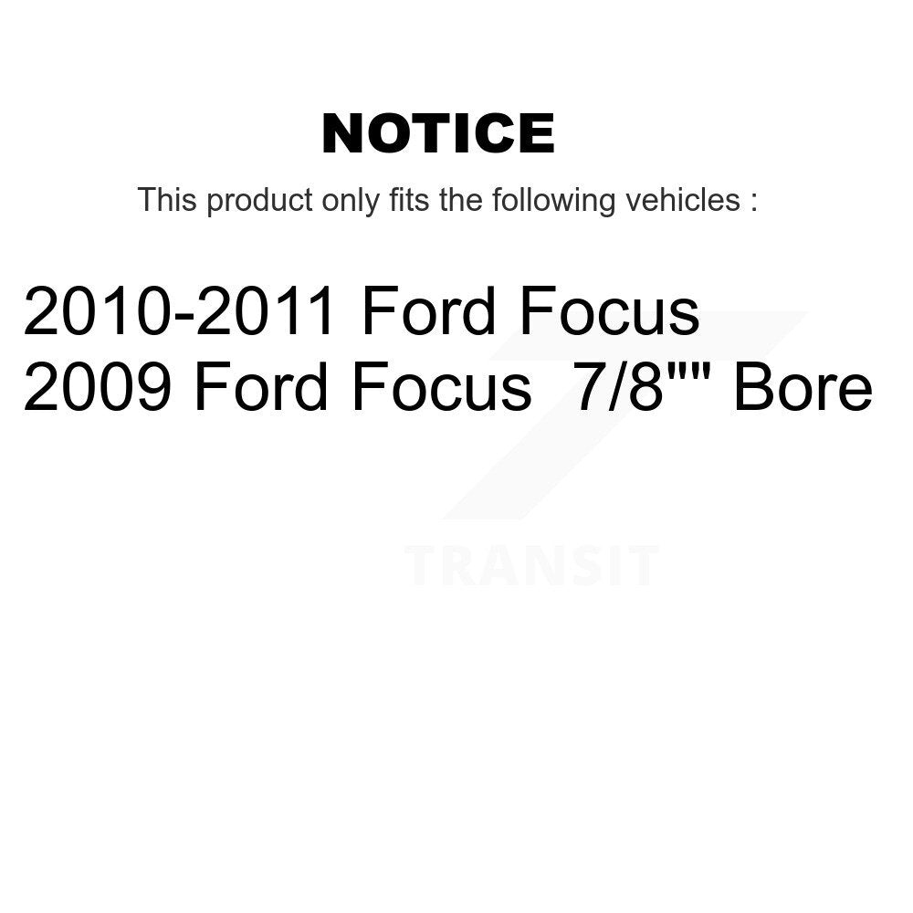 Front Rear Disc Brake Rotors Ceramic Pads And Drum Kit (9Pc) For Ford Focus