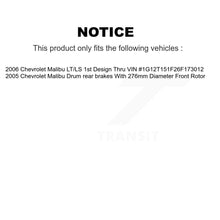 Charger l'image dans la galerie, Front Rear Disc Brake Rotors Ceramic Pads And Drum Kit For Chevrolet Malibu
