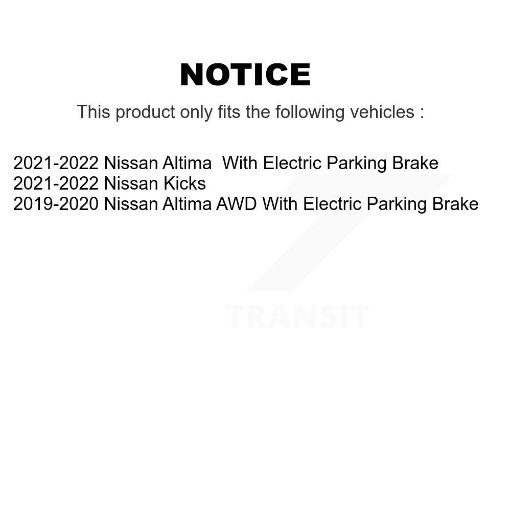 Rear Disc Brake Rotors And Ceramic Pads Kit For Nissan Kicks Altima K8C-103097