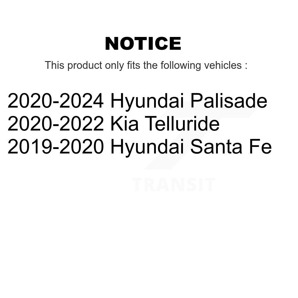 Rear Brake Rotor And Ceramic Pad Kit For Hyundai Santa Fe Palisade Kia Telluride