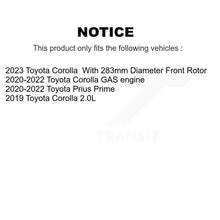 Charger l'image dans la galerie, Front Disc Brake Rotors And Ceramic Pads Kit For Toyota Corolla Prius Prime