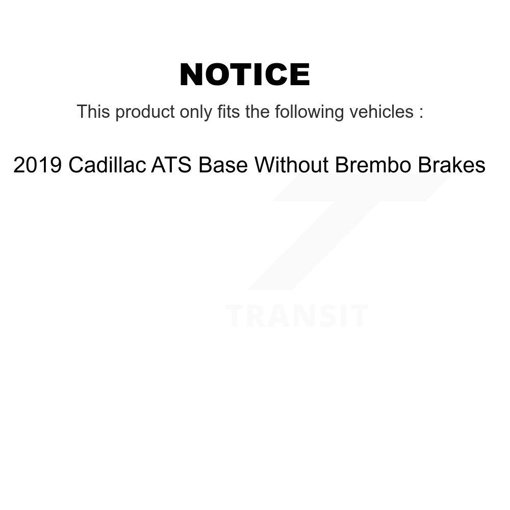 Front Disc Brake Rotors And Ceramic Pads Kit For 2019 Cadillac ATS Base