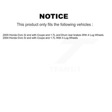 Load image into Gallery viewer, Front Rear Disc Brake Rotors Ceramic Pads And Drum Kit (9Pc) For Honda Civic