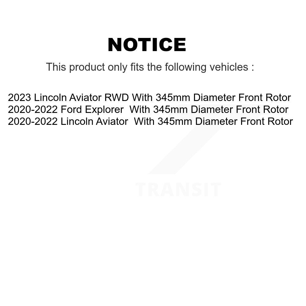 Front Disc Brake Rotors And Ceramic Pads Kit For Ford Explorer Lincoln Aviator