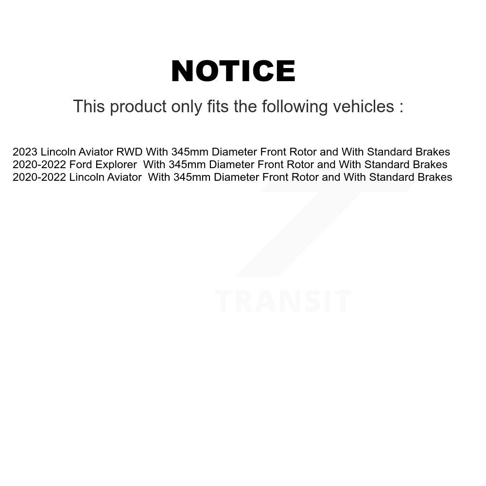 Front Disc Brake Rotors And Ceramic Pads Kit For Ford Explorer Lincoln Aviator
