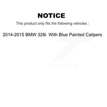 Load image into Gallery viewer, Rear Brake Rotor &amp; Ceramic Pad Kit For 14-15 BMW 328i With Blue Painted Calipers