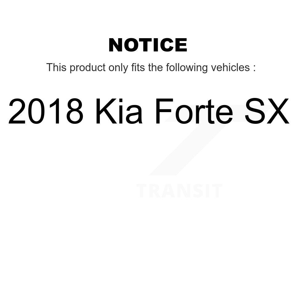 Front Disc Brake Rotors And Ceramic Pads Kit For 2018 Kia Forte SX