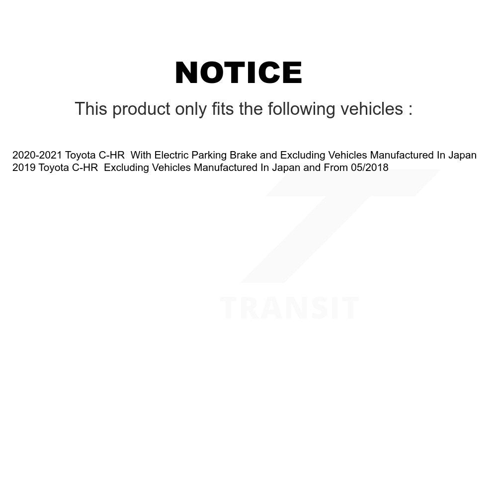 Front Rear Disc Brake Rotors And Ceramic Pads Kit For Toyota C-HR K8C-103299