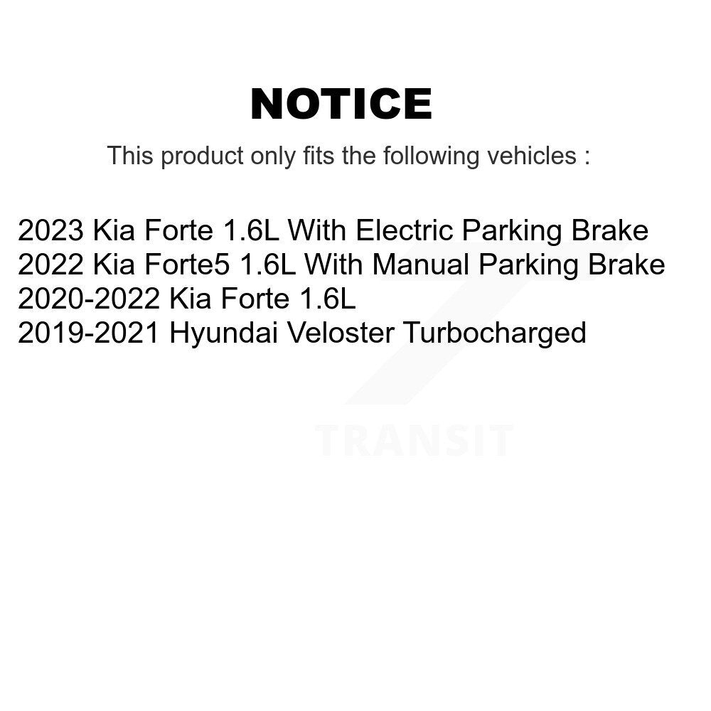 [Front+Rear] 19-21 Hyundai Veloster Turbocharged Premium OE Brake Rotors & Ceramic Pads Kit For Max Braking