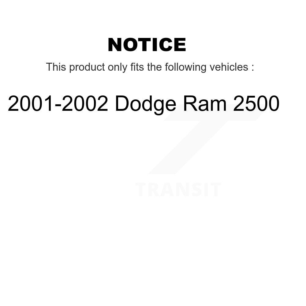 [Front+Rear] 2001-2002 Dodge Ram 2500 Premium OE Brake Rotors & Ceramic Pads Kit For Max Braking