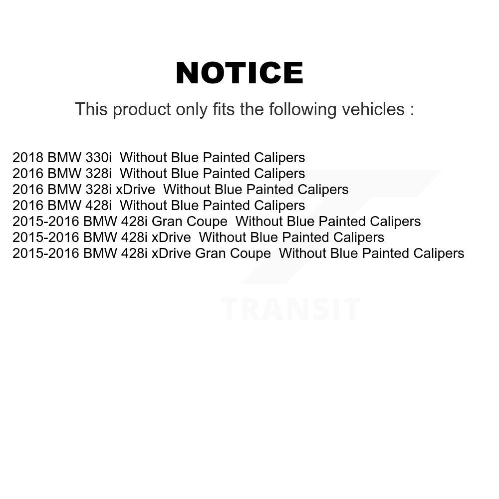 Front Rear Brake Rotors Ceramic Pad Kit For BMW 328i xDrive 428i Gran Coupe 330i