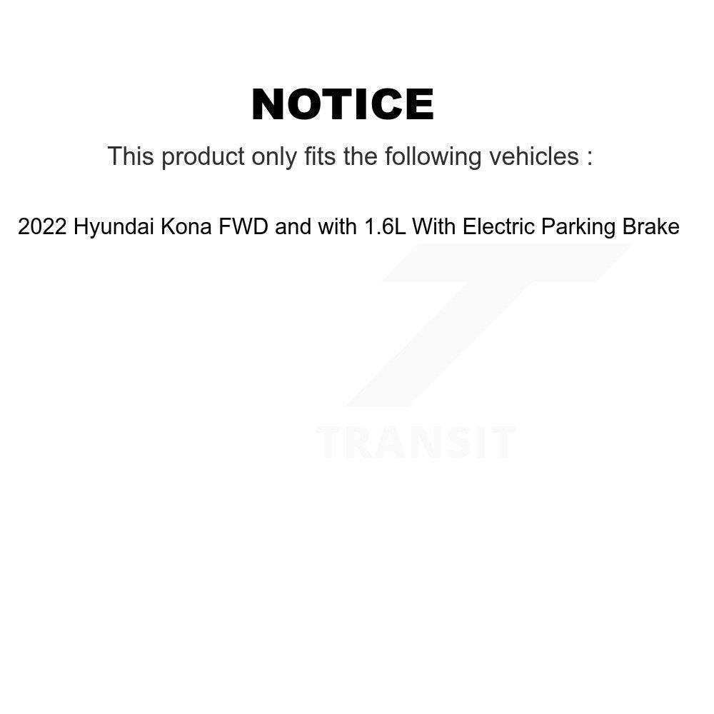 Front Rear Disc Brake Rotors Ceramic Pad Kit For 2022 Hyundai Kona FWD with 1.6L