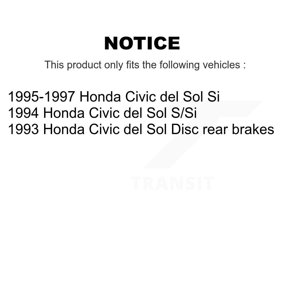Front Rear Disc Brake Rotors And Ceramic Pads Kit For Honda Civic del Sol
