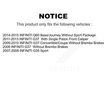 Load image into Gallery viewer, Front Disc Brake Rotors And Ceramic Pads Kit For INFINITI G37 G35 Q60 K8C-103478