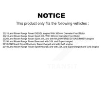 Charger l'image dans la galerie, Front Disc Brake Rotors And Ceramic Pad Kit For Land Rover Range Sport Discovery