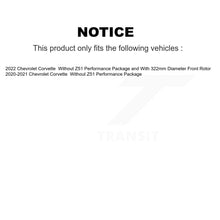 Load image into Gallery viewer, Front Disc Brake Rotors And Ceramic Pads Kit For Chevrolet Corvette K8C-103495
