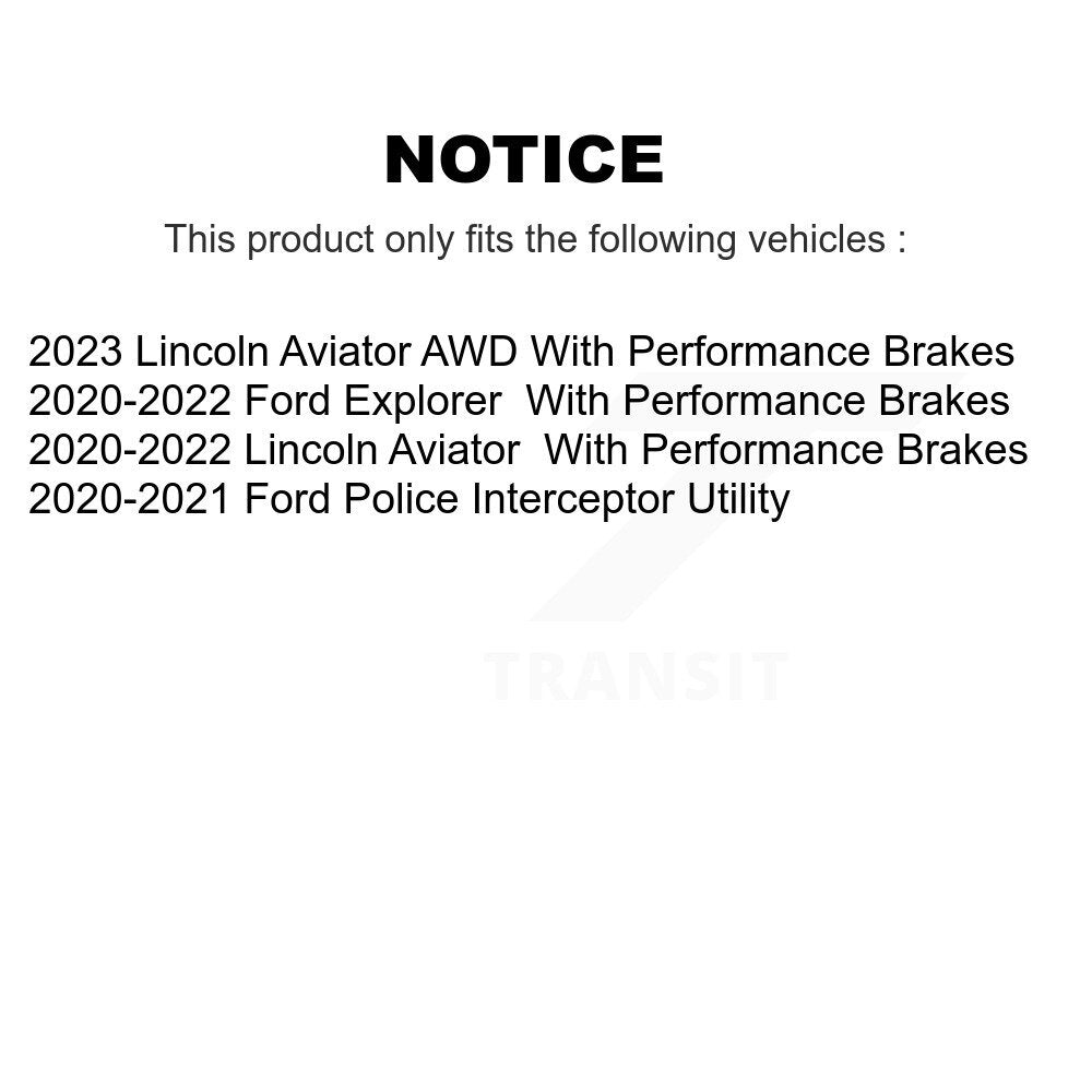 Front Disc Brake Rotors Ceramic Pad Kit For Ford Explorer Lincoln Aviator Police