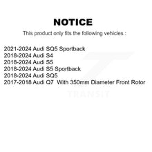 Load image into Gallery viewer, Front Disc Brake Rotors And Ceramic Pads Kit For Audi Q7 SQ5 S5 Sportback S4