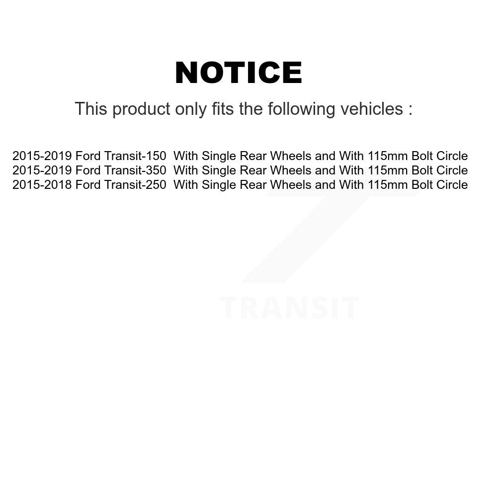Front Brake Rotor & Ceramic Pad Kit For Ford Transit-250 Transit-150 Transit-350